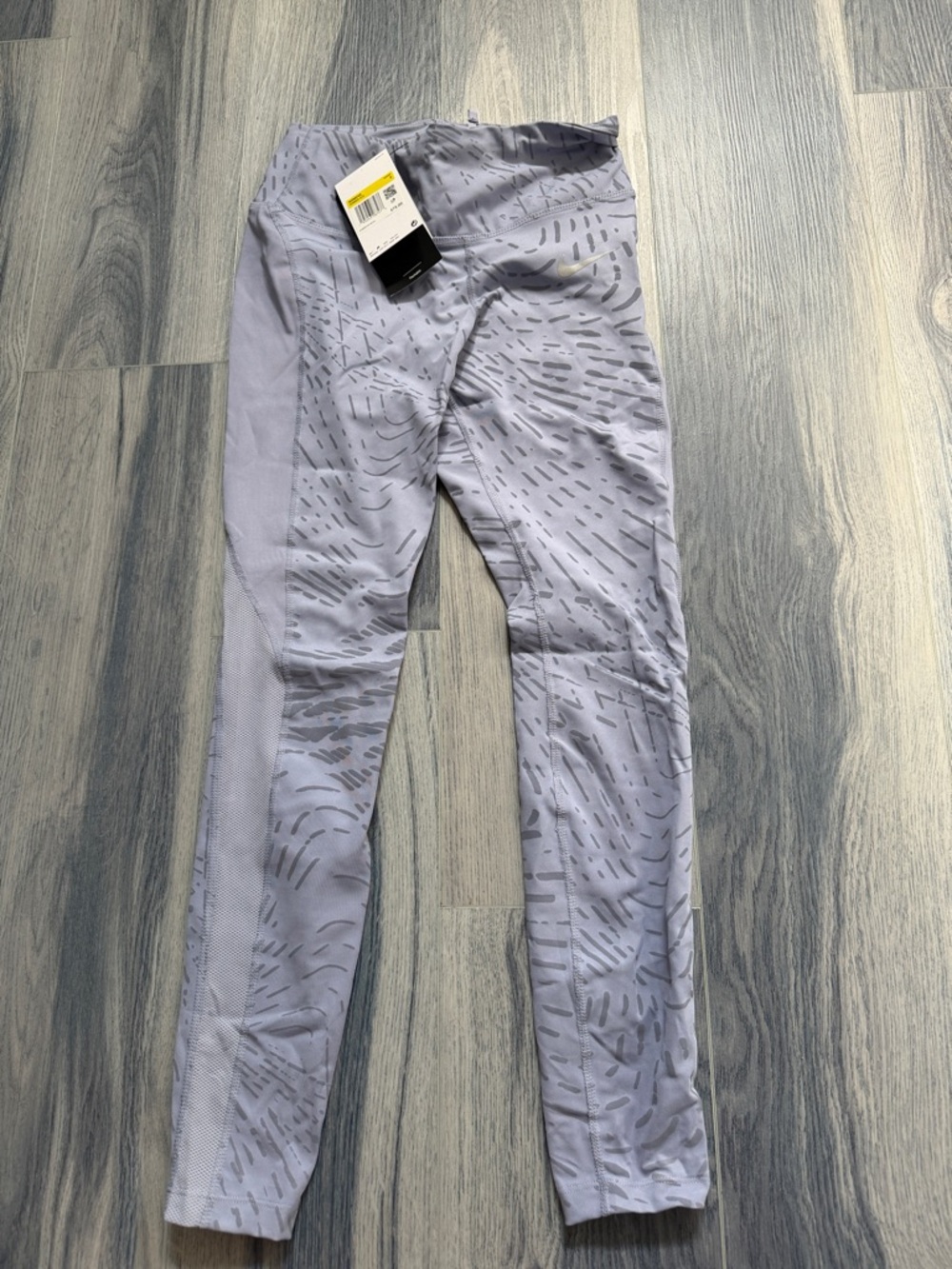 Nike Women's Light Gray Patterned Jeggings